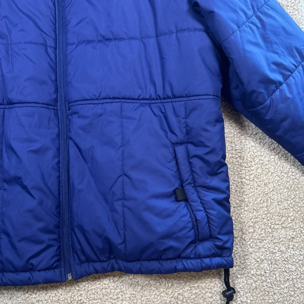 Vintage 90's Nike Quilted Neck Puffer Coat Jacket Men's L Blue